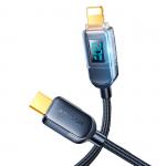 Cablu pentru incarcare si transfer de date Joyroom A4, USB-C/Lightning, LED, 20W, 1.2m, Negru 2 - lerato.ro