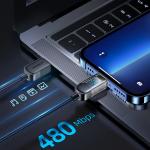 Cablu pentru incarcare si transfer de date Joyroom A4, USB-C/Lightning, LED, 20W, 1.2m, Negru 4 - lerato.ro