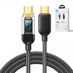 Cablu pentru incarcare si transfer de date Joyroom A4, 2x USB-C, LED, 100W, 1.2m, Negru 8 - lerato.ro