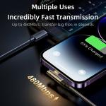 Cablu pentru incarcare si transfer de date Joyroom S-CL020A6, USB-C/Lightning, 20W, 1.2m, Albastru 3 - lerato.ro
