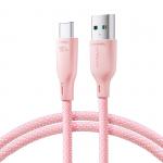 Cablu pentru incarcare si transfer de date Joyroom S-A34, USB/USB-C, 100W, 1m, Roz 2 - lerato.ro