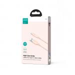 Cablu pentru incarcare si transfer de date Joyroom S-A34, USB/USB-C, 100W, 1m, Roz 3 - lerato.ro