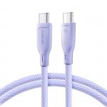 Cablu pentru incarcare si transfer de date Joyroom S-A34, 2x USB-C, 60W, 1m, Mov 2 - lerato.ro