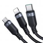 Cablu pentru incarcare si transfer de date Joyroom S-A18 3 in 1, USB la USB-C/Lightning/Micro-USB, 3.5A, 1.2m, Negru 5 - lerato.ro