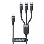 Cablu pentru incarcare si transfer de date Joyroom S-A18 3 in 1, USB la USB-C/Lightning/Micro-USB, 3.5A, 1.2m, Negru 6 - lerato.ro
