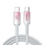 Cablu pentru incarcare si transfer de date Joyroom S-A42, USB-C/Lightning, 30W, 1.2m, Alb 2 - lerato.ro