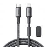 Cablu pentru incarcare si transfer de date Joyroom S-A50, USB-C/Lightning, 30W, 1.2m, Gri 2 - lerato.ro