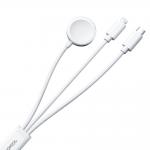 Cablu pentru incarcare si transfer de date Joyroom S-IW008 3 in 1, USB la USB-C/Lightning, Incarcator wireless 3.5W Apple Watch integrat, 1.2m, Alb 4 - lerato.ro