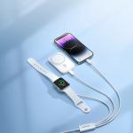 Cablu pentru incarcare si transfer de date Joyroom S-IW008 3 in 1, USB la USB-C/Lightning, Incarcator wireless 3.5W Apple Watch integrat, 1.2m, Alb 7 - lerato.ro