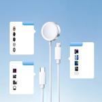 Cablu pentru incarcare si transfer de date Joyroom S-IW008 3 in 1, USB la USB-C/Lightning, Incarcator wireless 3.5W Apple Watch integrat, 1.2m, Alb 3 - lerato.ro