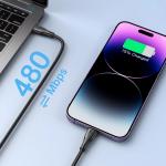 Cablu pentru incarcare si transfer de date Joyroom A11, USB-C/Lightning, 20W, 1.2m, Negru 13 - lerato.ro