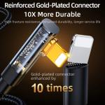 Cablu pentru incarcare si transfer de date Joyroom S-UC012A6, USB/Lightning, 2.4A, 1.2m, Albastru 5 - lerato.ro