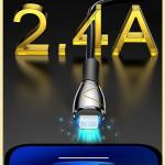 Cablu pentru incarcare si transfer de date Joyroom S-2030K6, USB/Lightning, 2.4A, 2m, Negru 13 - lerato.ro