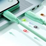 Cablu pentru incarcare si transfer de date Joyroom S-A34, USB/Lightning, 3A, 1m, Verde 3 - lerato.ro