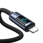 Cablu pentru incarcare si transfer de date Joyroom A16, USB/Lightning, LED, 2.4A, 1.2m, Negru 14 - lerato.ro