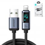 Cablu pentru incarcare si transfer de date Joyroom A16, USB/Lightning, LED, 2.4A, 1.2m, Negru 12 - lerato.ro