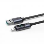 Cablu pentru incarcare si transfer de date Joyroom A16, USB/Lightning, LED, 2.4A, 1.2m, Negru 3 - lerato.ro