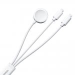 Cablu pentru incarcare si transfer de date Joyroom S-IW007 3 in 1, USB la 2x Lightning, Incarcator wireless 3.5W Apple Watch integrat, 1.2m, Alb 11 - lerato.ro
