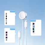 Cablu pentru incarcare si transfer de date Joyroom S-IW007 3 in 1, USB la 2x Lightning, Incarcator wireless 3.5W Apple Watch integrat, 1.2m, Alb 4 - lerato.ro