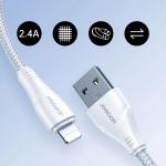 Cablu pentru incarcare si transfer de date Joyroom A11, USB/Lightning, 2.4A, 3m, Alb 12 - lerato.ro