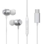 Casti audio cu microfon Joyroom JR-EC06, In-ear, Control pe fir, USB-C, Lungime cablu 1.2m, Argintiu 2 - lerato.ro