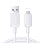 Cablu pentru incarcare si transfer de date Joyroom S-AL012A14, USB/Lightning, 2.4A, 1.2m, Alb