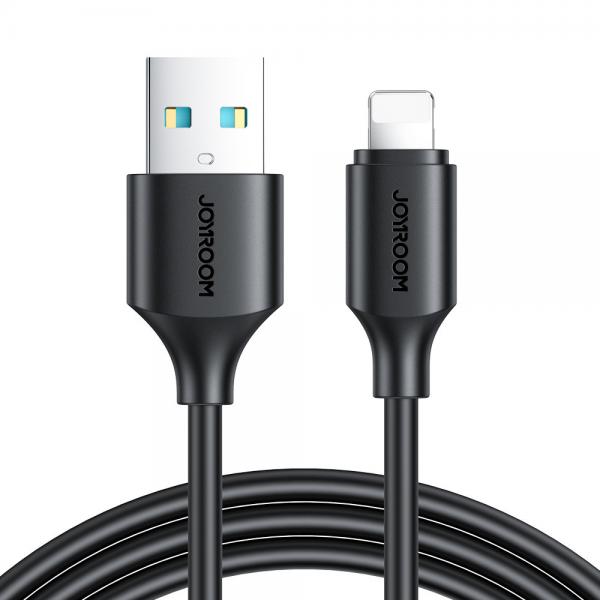 Cablu pentru incarcare si transfer de date Joyroom S-UL012A9, USB/Lightning, 2.4A, 1m, Negru