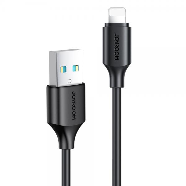 Cablu pentru incarcare si transfer de date Joyroom S-UL012A9, USB/Lightning, 2.4A, 25cm, Negru 1 - lerato.ro
