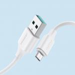 Cablu pentru incarcare si transfer de date Joyroom S-UM018A9, USB/Micro-USB, 2.4A, 1m, Alb