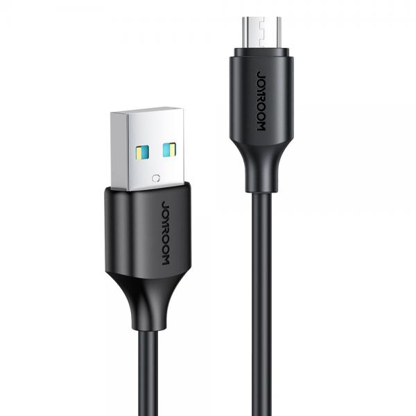 Cablu pentru incarcare si transfer de date Joyroom S-UM018A9, USB/Micro-USB, 2.4A, 25cm, Negru