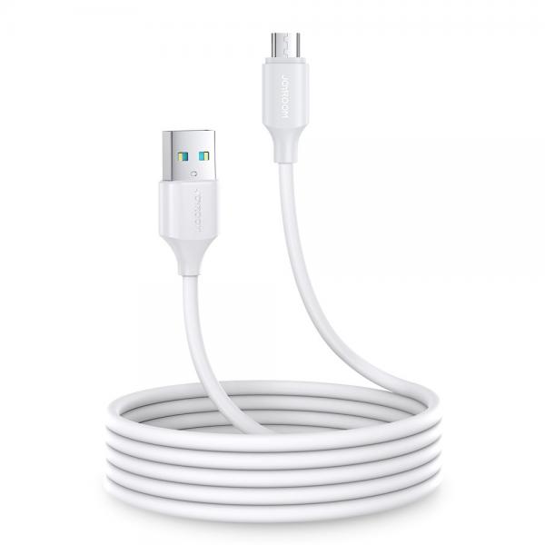 Cablu pentru incarcare si transfer de date Joyroom S-UM018A9, USB/Micro-USB, 2.4A, 2m, Alb 1 - lerato.ro