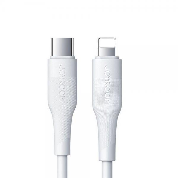 Cablu pentru incarcare si transfer de date Joyroom S-1224M3, USB Type-C/Lightning, PD 20W, 1.2m, Alb 1 - lerato.ro