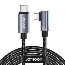 Cabluri de date si incarcare, Cablu pentru incarcare si transfer de date Joyroom S-CL020A17, USB-C/Lightning, LED, 20W, 1.2m, Negru, lerato.ro