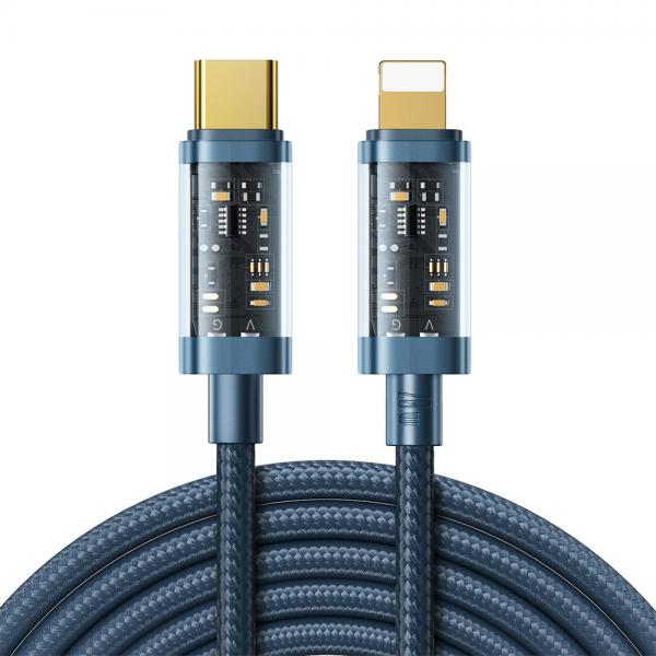 Cablu pentru incarcare si transfer de date Joyroom S-CL020A20, USB Type-C/Lightning, PD 20W, 2m, Albastru 1 - lerato.ro