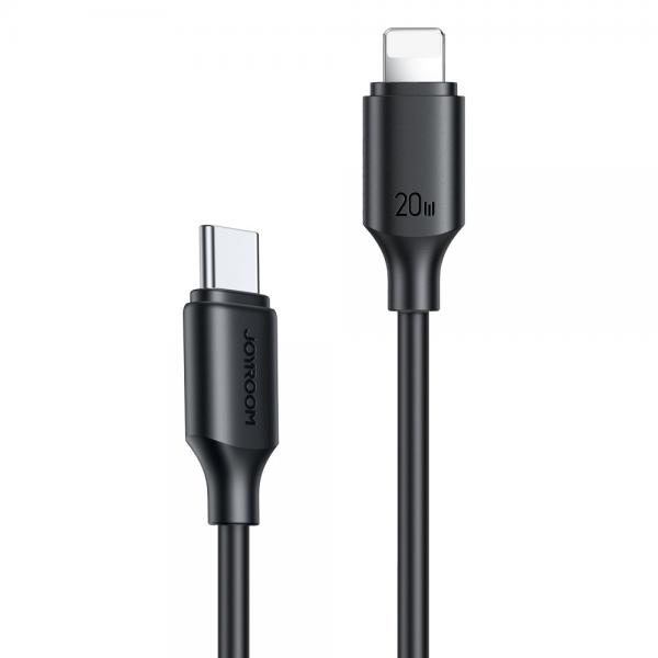 Cablu pentru incarcare si transfer de date Joyroom S-CL020A9, USB Type-C/Lightning, PD 20W, 25cm, Negru