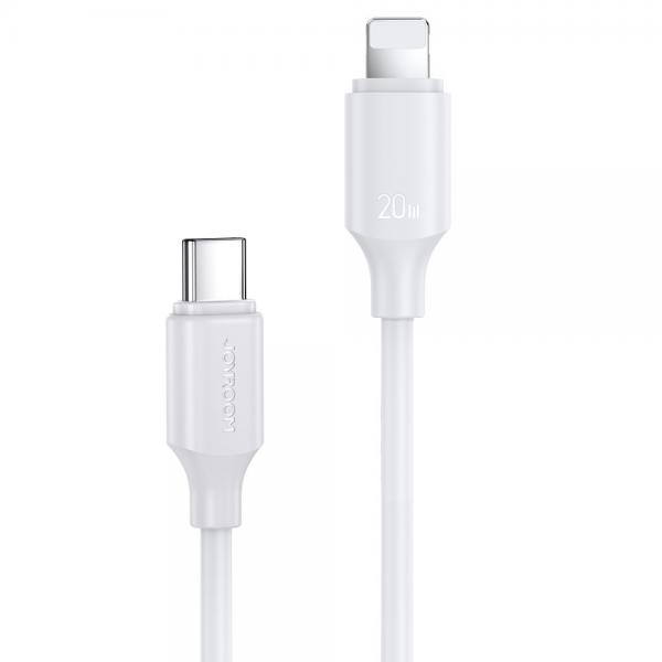 Cablu pentru incarcare si transfer de date Joyroom S-CL020A9, USB Type-C/Lightning, PD 20W, 25cm, Alb 1 - lerato.ro