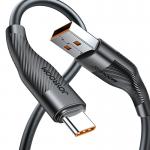 Cablu date USB la USB-C 6A pentru incarcare rapida si transfer date Joyroom S-1060M12, 1m, Negru 3 - lerato.ro
