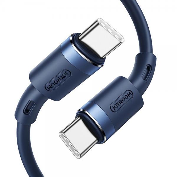 Cablu pentru incarcare si transfer de date Joyroom S-1230N9, 2x USB Type-C, PD 60W, 1.2m, Bleumarin
