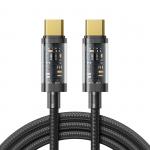 Cablu pentru incarcare si transfer de date Joyroom S-CC100A12, 2x USB Type-C, PD 100W, 1.2m, Negru 2 - lerato.ro