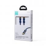 Cablu pentru incarcare si transfer de date Joyroom S-CC100A12, 2x USB Type-C, PD 100W, 1.2m, Albastru 3 - lerato.ro