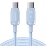 Cablu pentru incarcare si transfer de date Joyroom S-CC100A14, USB-C la USB-C, PD 100W, 480Mbps 1.2m, Albastru 2 - lerato.ro