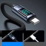 Cablu pentru incarcare si transfer de date Joyroom S-CC100A16, USB-C la USB-C, PD 100W, 480Mbps, cu afisaj LED, 1.2m, Negru 13 - lerato.ro