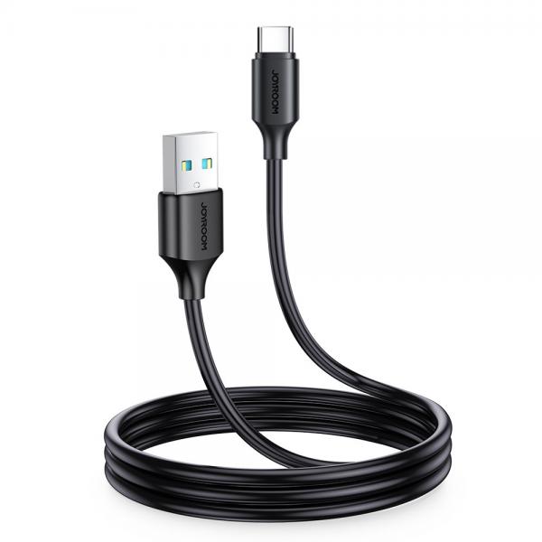 Cablu pentru incarcare si transfer de date Joyroom S-UC027A9, USB/USB Type-C, 3A, 1m, Negru