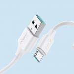 Cablu pentru incarcare si transfer de date Joyroom S-UC027A9, USB/USB Type-C, 3A, 1m, Alb