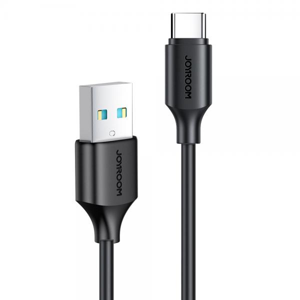 Cablu pentru incarcare si transfer de date Joyroom S-UC027A9, USB/USB Type-C, 3A, 25cm, Negru