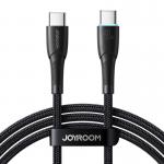 Cablu pentru incarcare si transfer de date Joyroom SA32-CC3, 2x USB-C, 60W, 1m, Negru 2 - lerato.ro