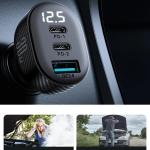 Incarcator auto Joyroom JR-CCD04, USB si 2x USB-C, 30W, Negru 11 - lerato.ro