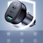 Incarcator auto Joyroom JR-CCD04, USB si 2x USB-C, 30W, Negru 15 - lerato.ro