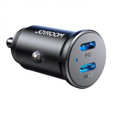 Accesorii auto, Incarcator auto Joyroom JR-CCN06, 2x USB-C, 30W, Negru, lerato.ro