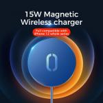 Incarcator Wireless Joyroom JR-A28, Magnetic MagSafe, 15W, Cablu 1m inclus, Alb
